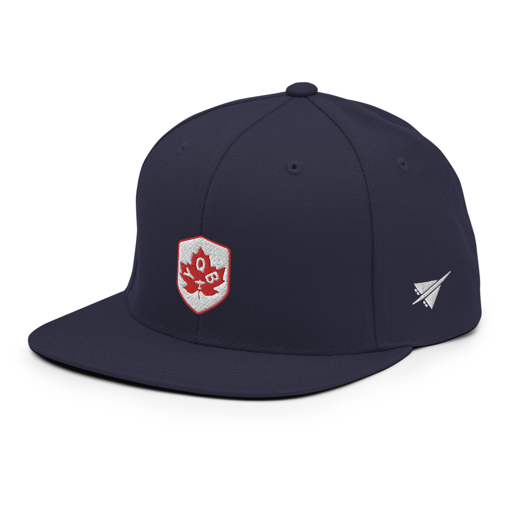 Maple Leaf Snapback Hat - Red/White • YQB Quebec City • YHM Designs - Image 13