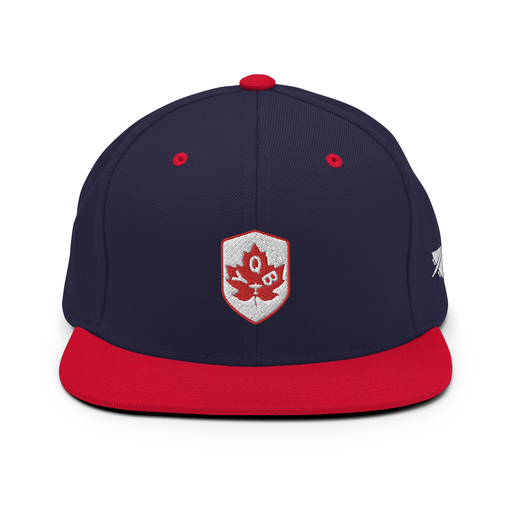 Maple Leaf Snapback Hat - Red/White • YQB Quebec City • YHM Designs - Image 14