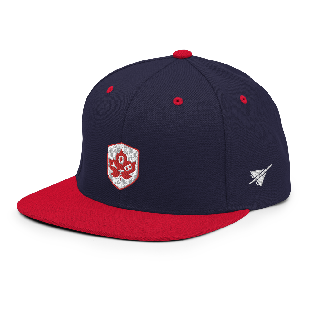 Maple Leaf Snapback Hat - Red/White • YQB Quebec City • YHM Designs - Image 16