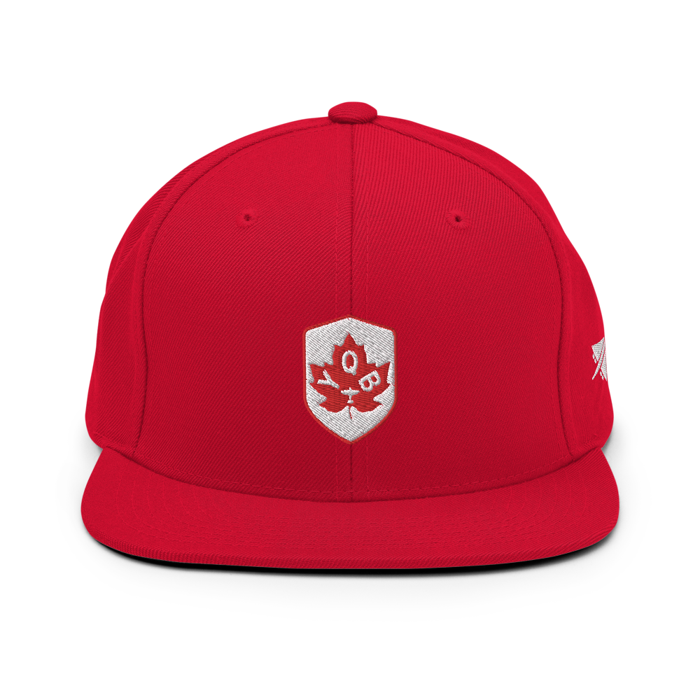 Maple Leaf Snapback Hat - Red/White • YQB Quebec City • YHM Designs - Image 17