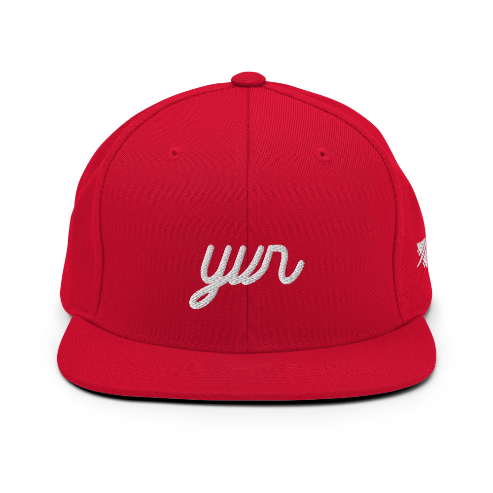 YHM Designs - YVR Vancouver Airport Code Snapback Hat - Vintage Script Design - White Embroidery - Image 13