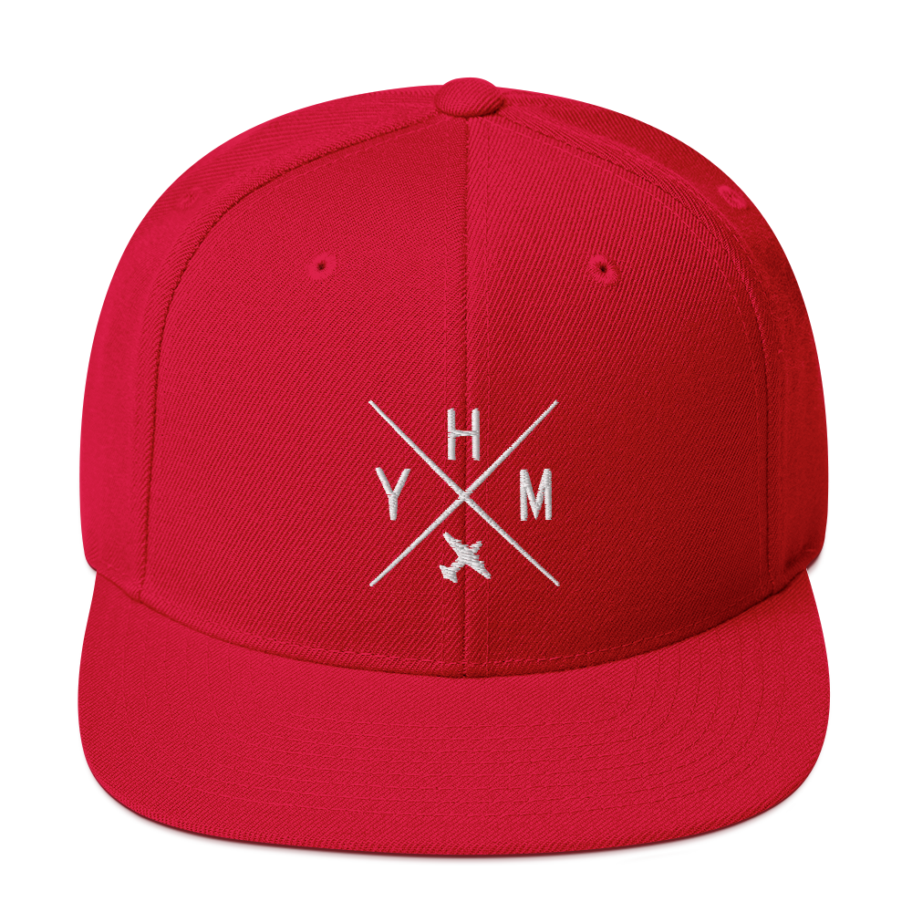 Crossed-X Snapback Hat • White Embroidery