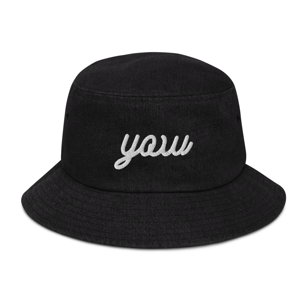 Vintage Script Denim Bucket Hat • YOW Ottawa • YHM Designs - Image 05