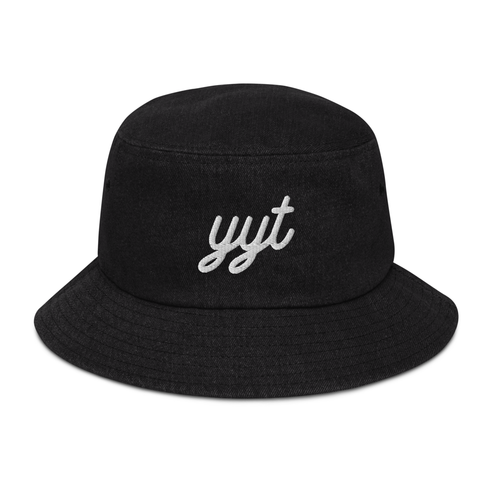 Vintage Script Denim Bucket Hat • YYT St. John's • YHM Designs - Image 05