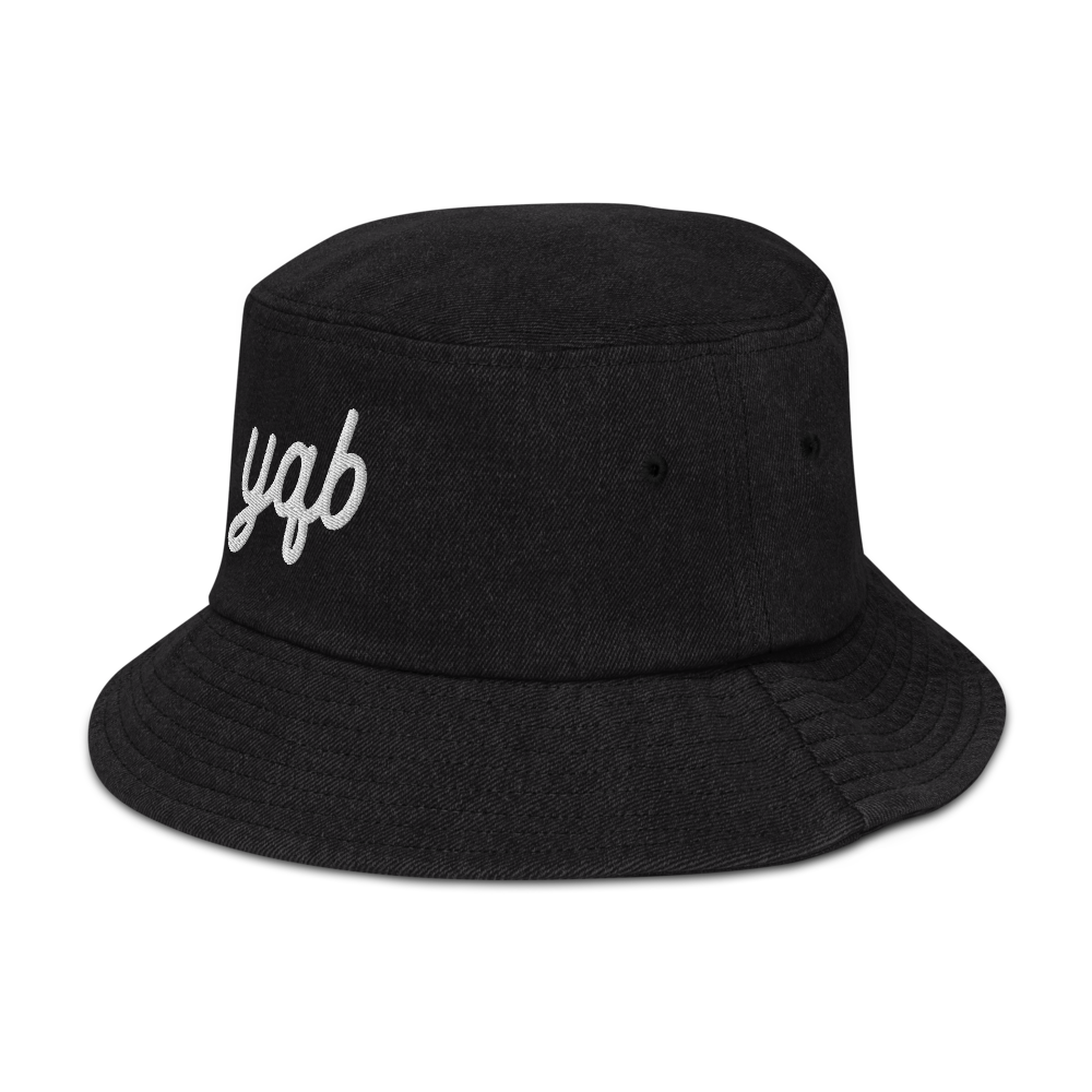 Vintage Script Denim Bucket Hat • YQB Quebec City • YHM Designs - Image 08
