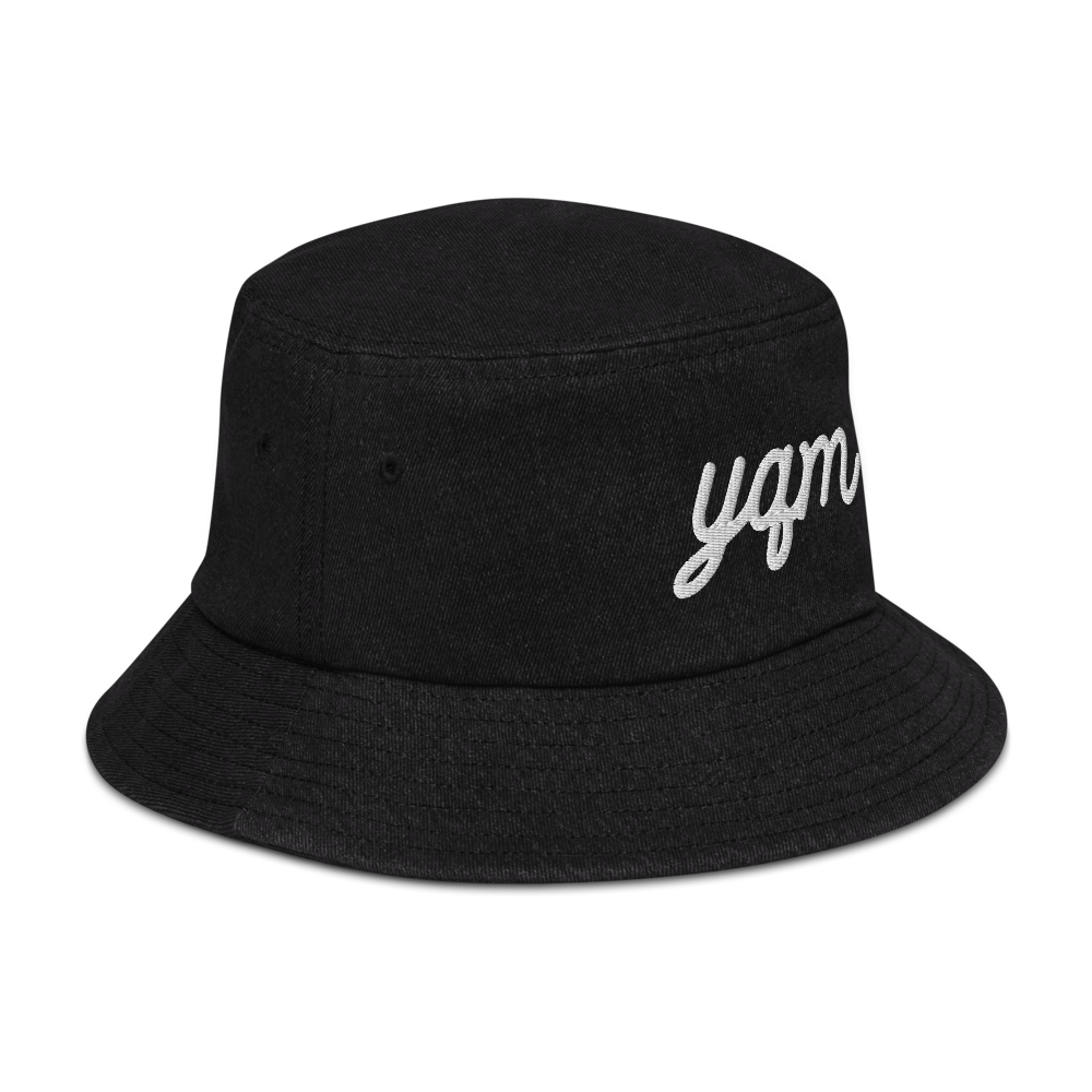 Vintage Script Denim Bucket Hat • YQM Moncton • YHM Designs - Image 07