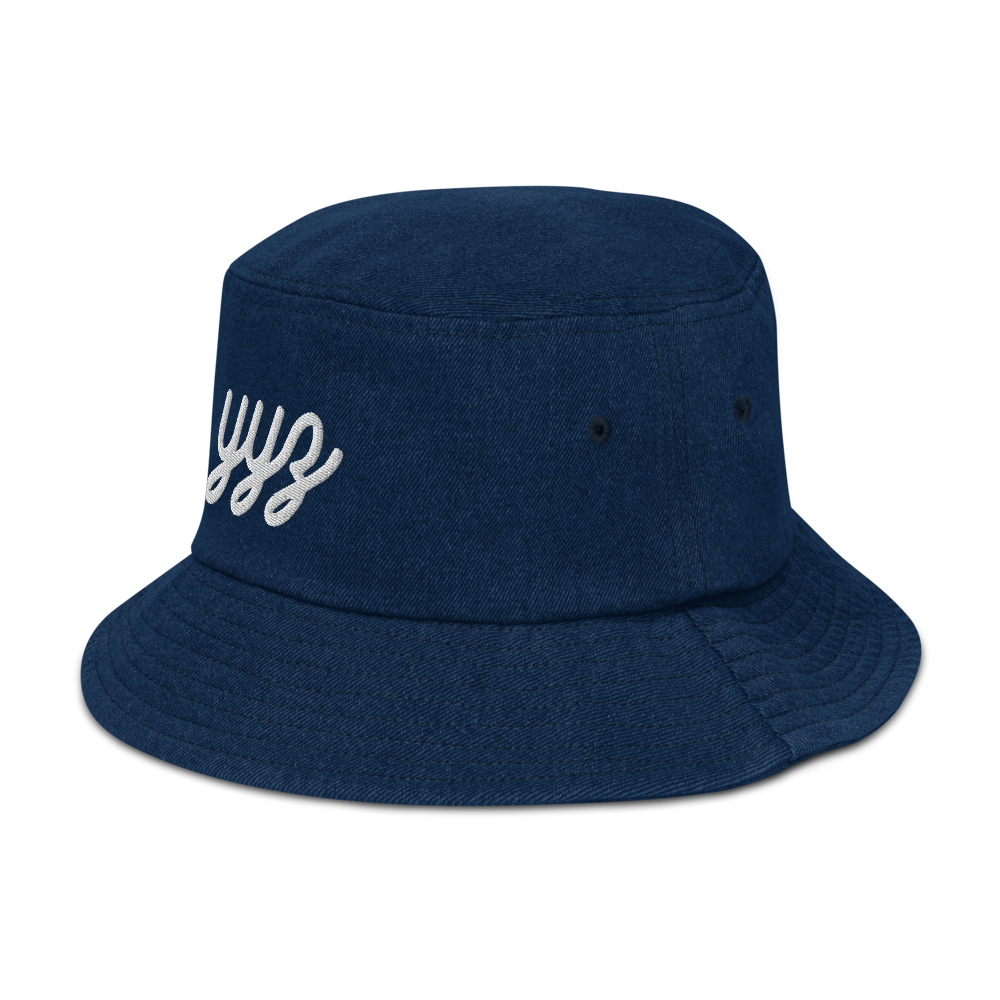 Vintage Script Denim Bucket Hat • YYZ Toronto • YHM Designs - Image 11