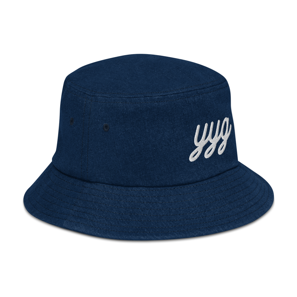Vintage Script Denim Bucket Hat • YYG Charlottetown • YHM Designs - Image 10