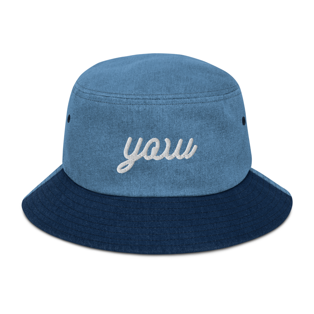 Vintage Script Denim Bucket Hat • YOW Ottawa • YHM Designs - Image 12