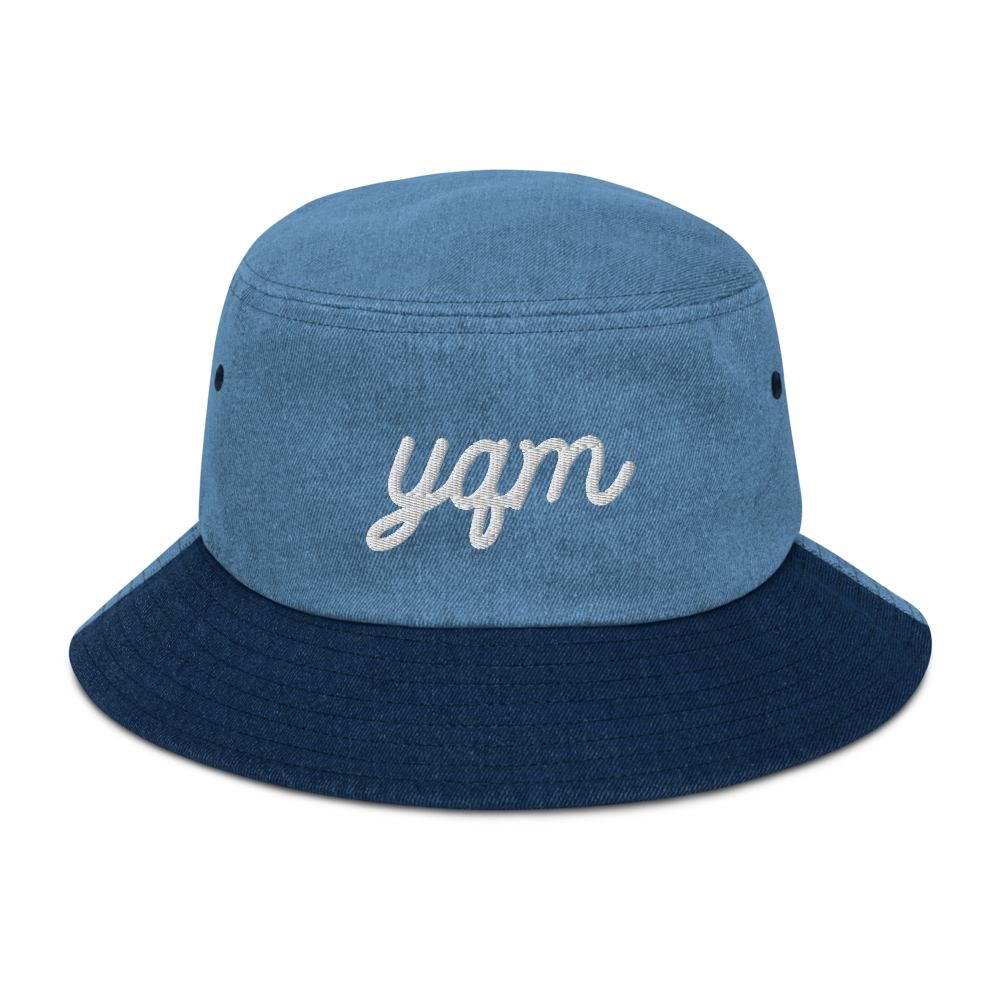 Vintage Script Denim Bucket Hat • YQM Moncton • YHM Designs - Image 12