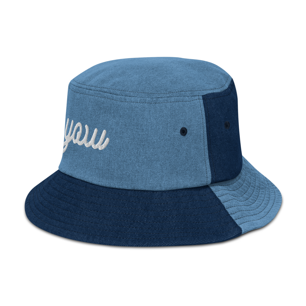 Vintage Script Denim Bucket Hat • YOW Ottawa • YHM Designs - Image 15