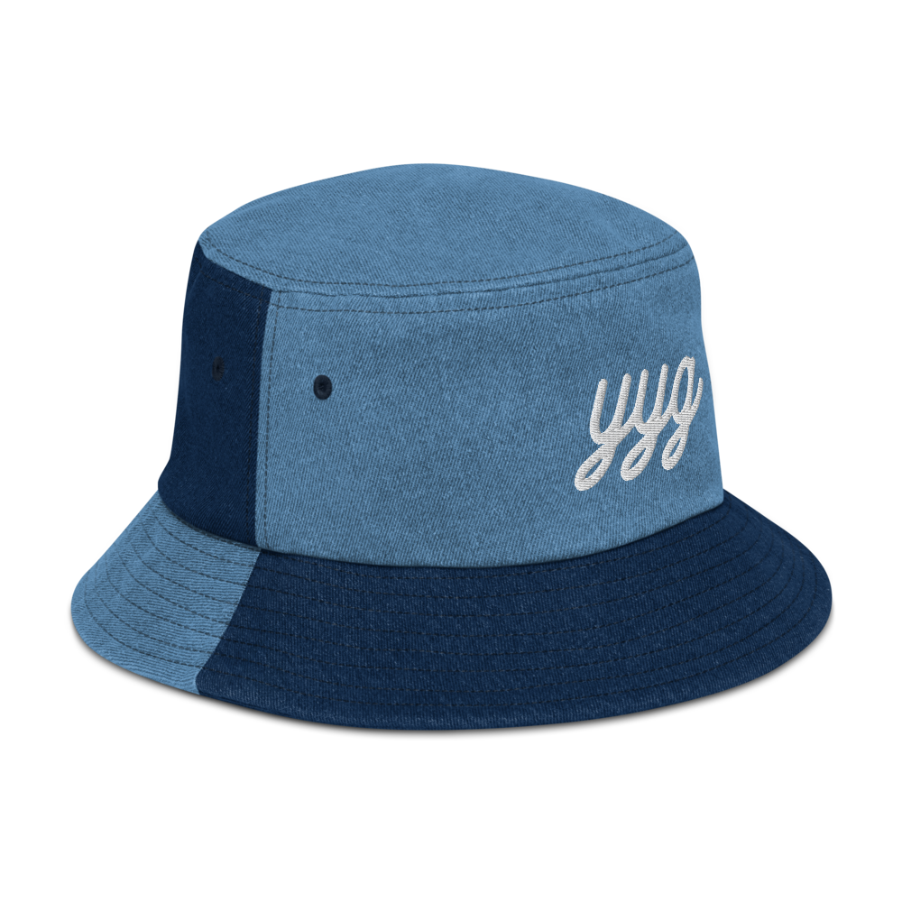 Vintage Script Denim Bucket Hat • YYG Charlottetown • YHM Designs - Image 14