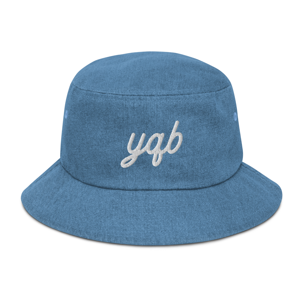 Vintage Script Denim Bucket Hat • YQB Quebec City • YHM Designs - Image 16