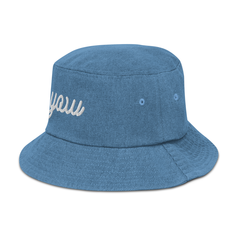Vintage Script Denim Bucket Hat • YOW Ottawa • YHM Designs - Image 19