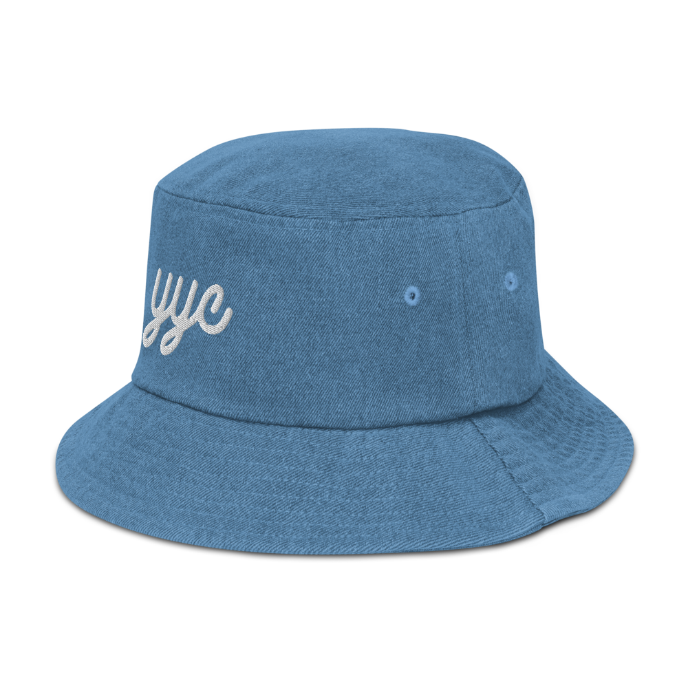 Vintage Script Denim Bucket Hat • YYC Calgary • YHM Designs - Image 19