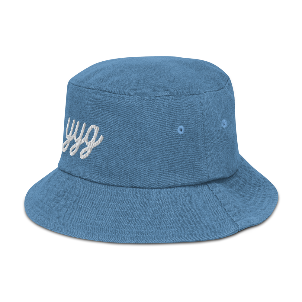 Vintage Script Denim Bucket Hat • YYG Charlottetown • YHM Designs - Image 19