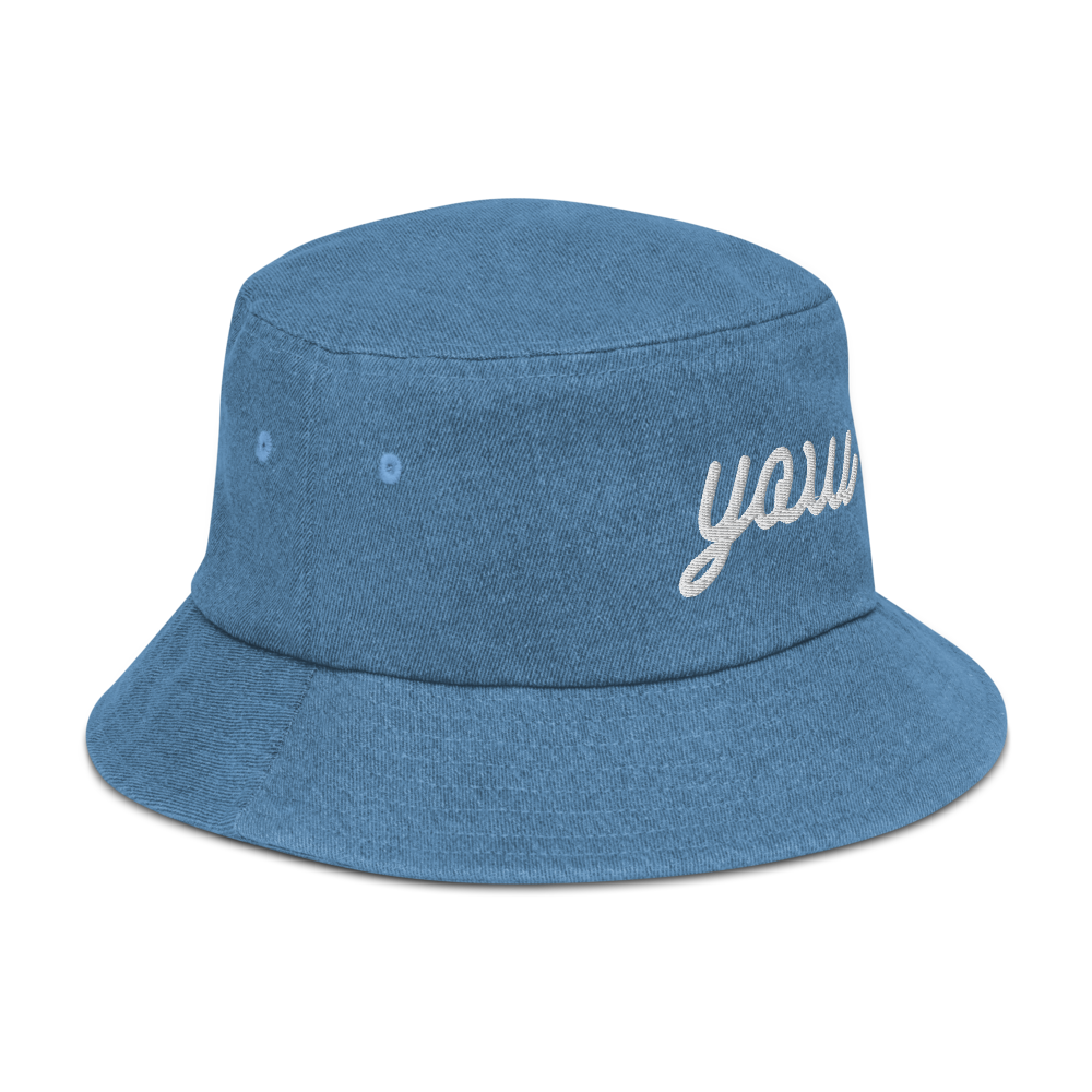 Vintage Script Denim Bucket Hat • YOW Ottawa • YHM Designs - Image 18