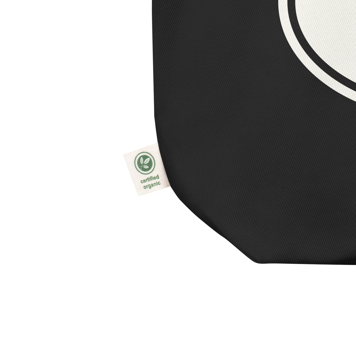 Oval Car Sticker Eco Tote Bag • White Graphic