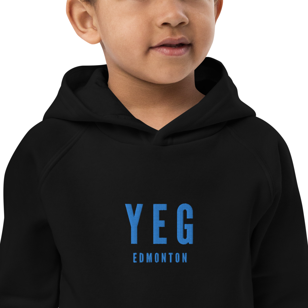 Kid's Sustainable Hoodie - Aqua Blue • YEG Edmonton • YHM Designs - Image 05