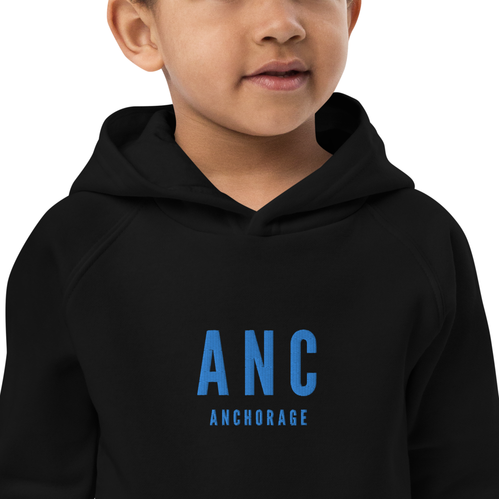 Kid's Sustainable Hoodie - Aqua Blue • ANC Anchorage • YHM Designs - Image 05