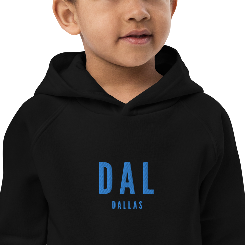Kid's Sustainable Hoodie - Aqua Blue • DAL Dallas • YHM Designs - Image 05