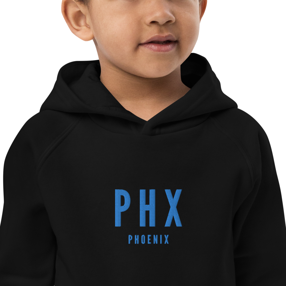 Kid's Sustainable Hoodie - Aqua Blue • PHX Phoenix • YHM Designs - Image 05