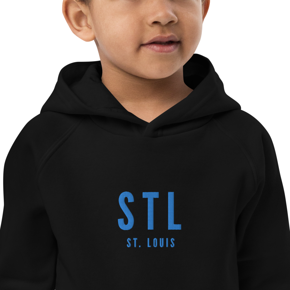 Kid's Sustainable Hoodie - Aqua Blue • STL St. Louis • YHM Designs - Image 05