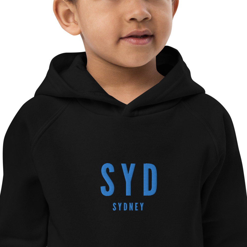 Kid's Sustainable Hoodie - Aqua Blue • SYD Sydney • YHM Designs - Image 04