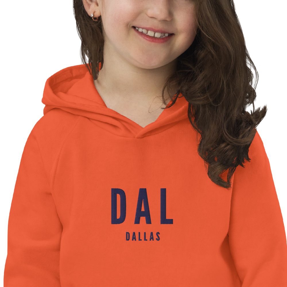 Kid's Sustainable Hoodie - Navy Blue • DAL Dallas • YHM Designs - Image 06