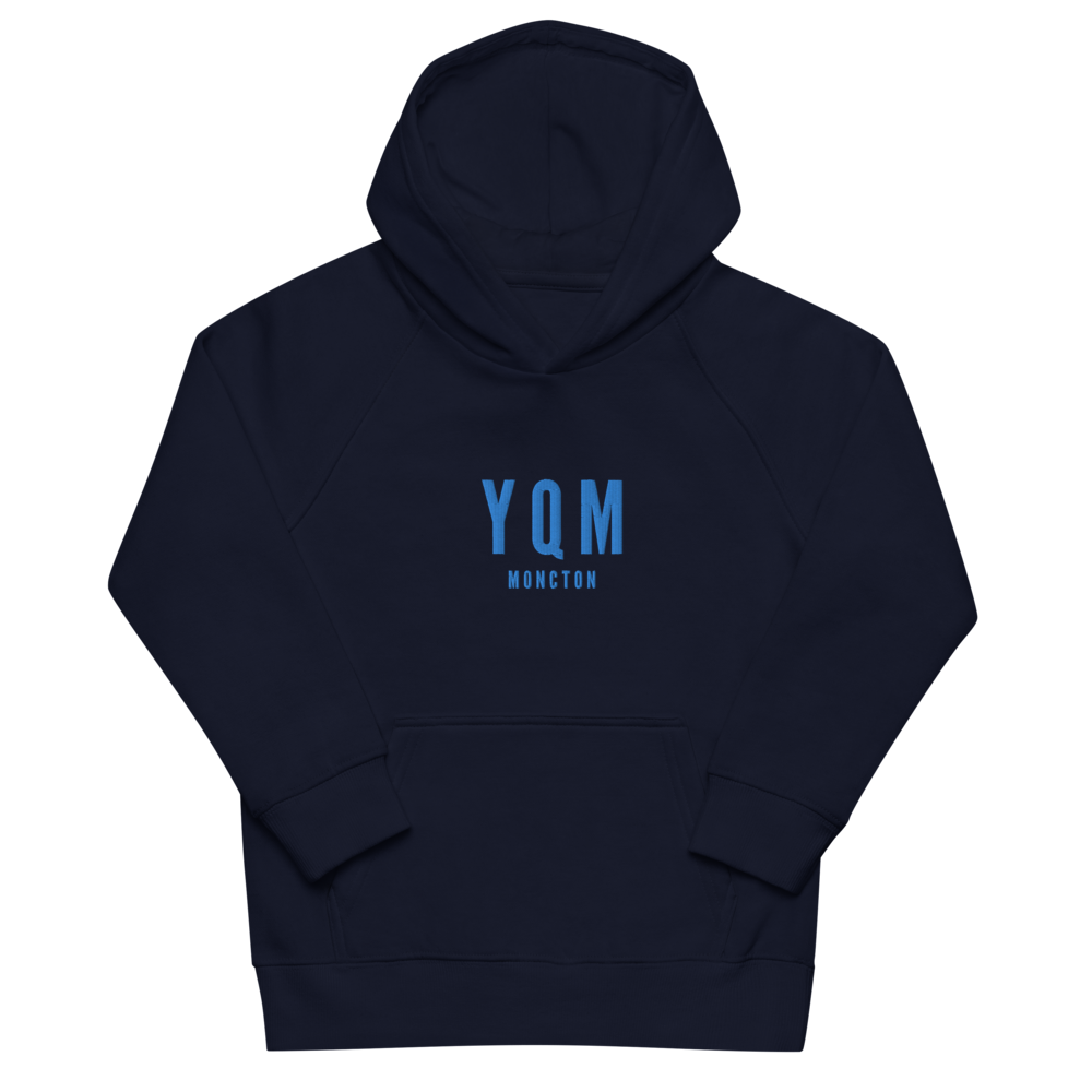 Kid's Sustainable Hoodie - Aqua Blue • YQM Moncton • YHM Designs - Image 03