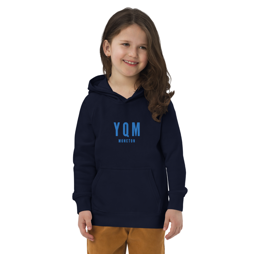 Kid's Sustainable Hoodie - Aqua Blue • YQM Moncton • YHM Designs - Image 04