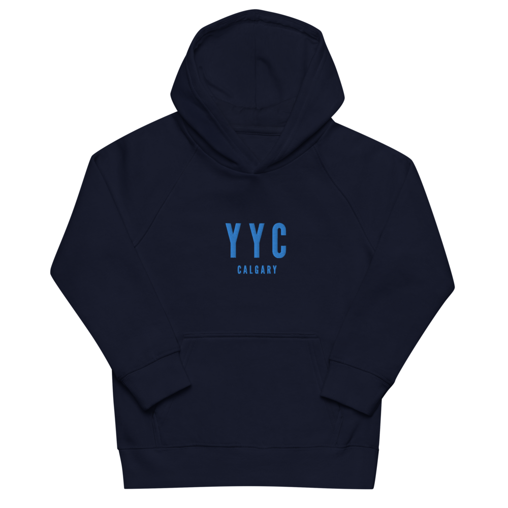 Kid's Sustainable Hoodie - Aqua Blue • YYC Calgary • YHM Designs - Image 03