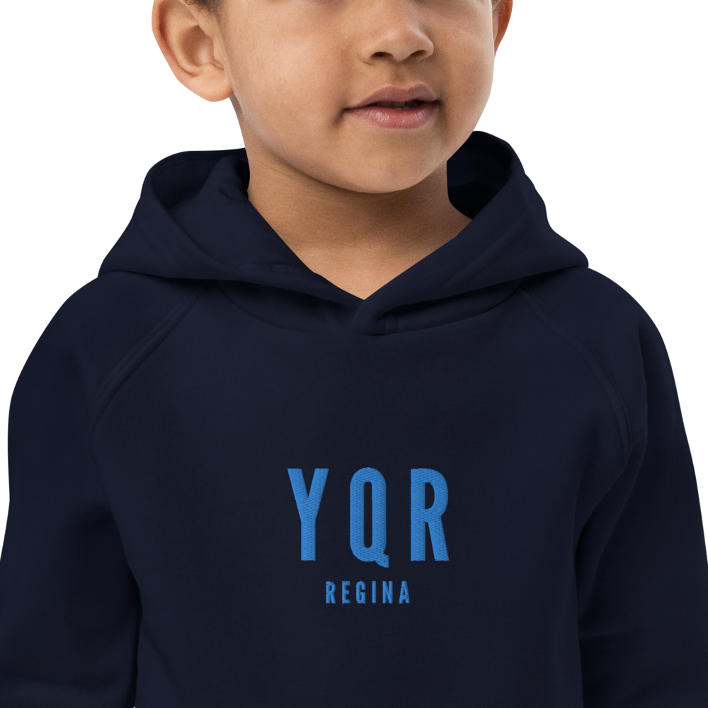 Kid's Sustainable Hoodie - Aqua Blue • YQR Regina • YHM Designs - Image 02