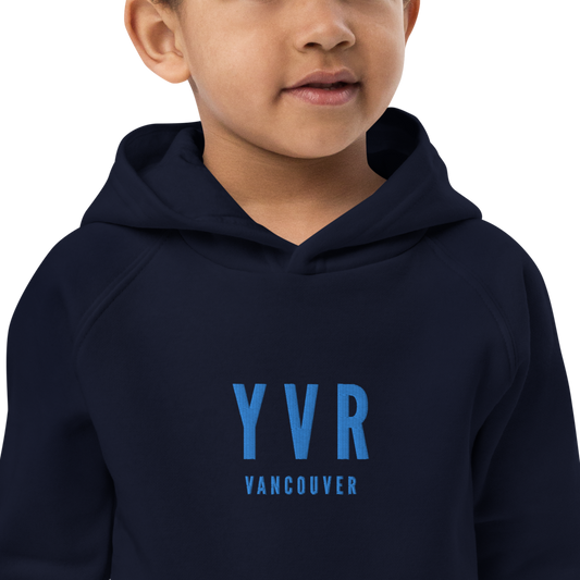 Kid's Sustainable Hoodie - Aqua Blue • YVR Vancouver • YHM Designs - Image 02