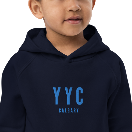 Kid's Sustainable Hoodie - Aqua Blue • YYC Calgary • YHM Designs - Image 02