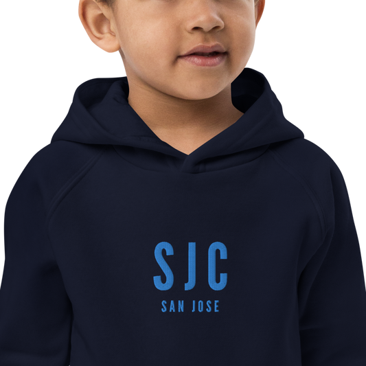 Kid's Sustainable Hoodie - Aqua Blue • SJC San Jose • YHM Designs - Image 02