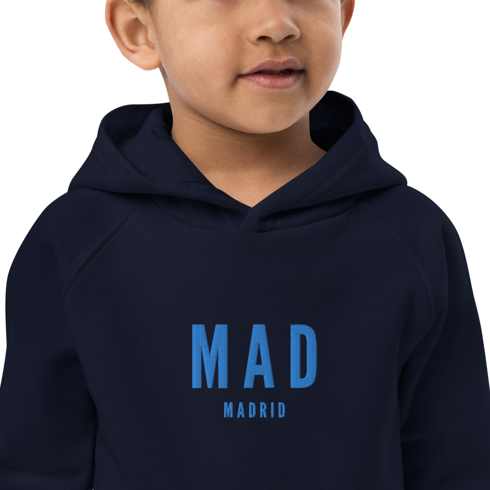 Kid's Sustainable Hoodie - Aqua Blue • MAD Madrid • YHM Designs - Image 06