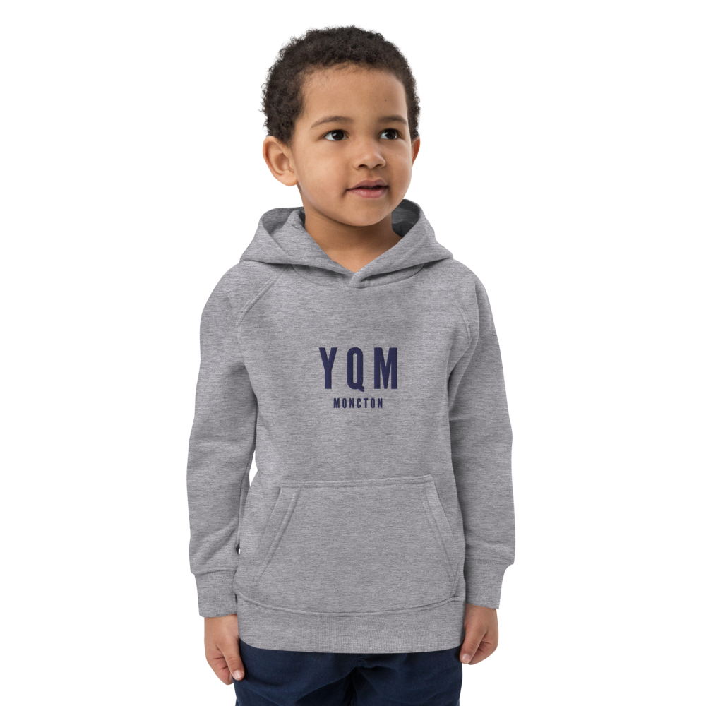 Kid's Sustainable Hoodie - Navy Blue • YQM Moncton • YHM Designs - Image 02