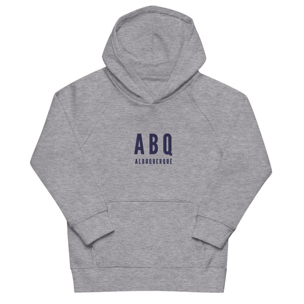 Kid's Sustainable Hoodie - Navy Blue • ABQ Albuquerque • YHM Designs - Image 03