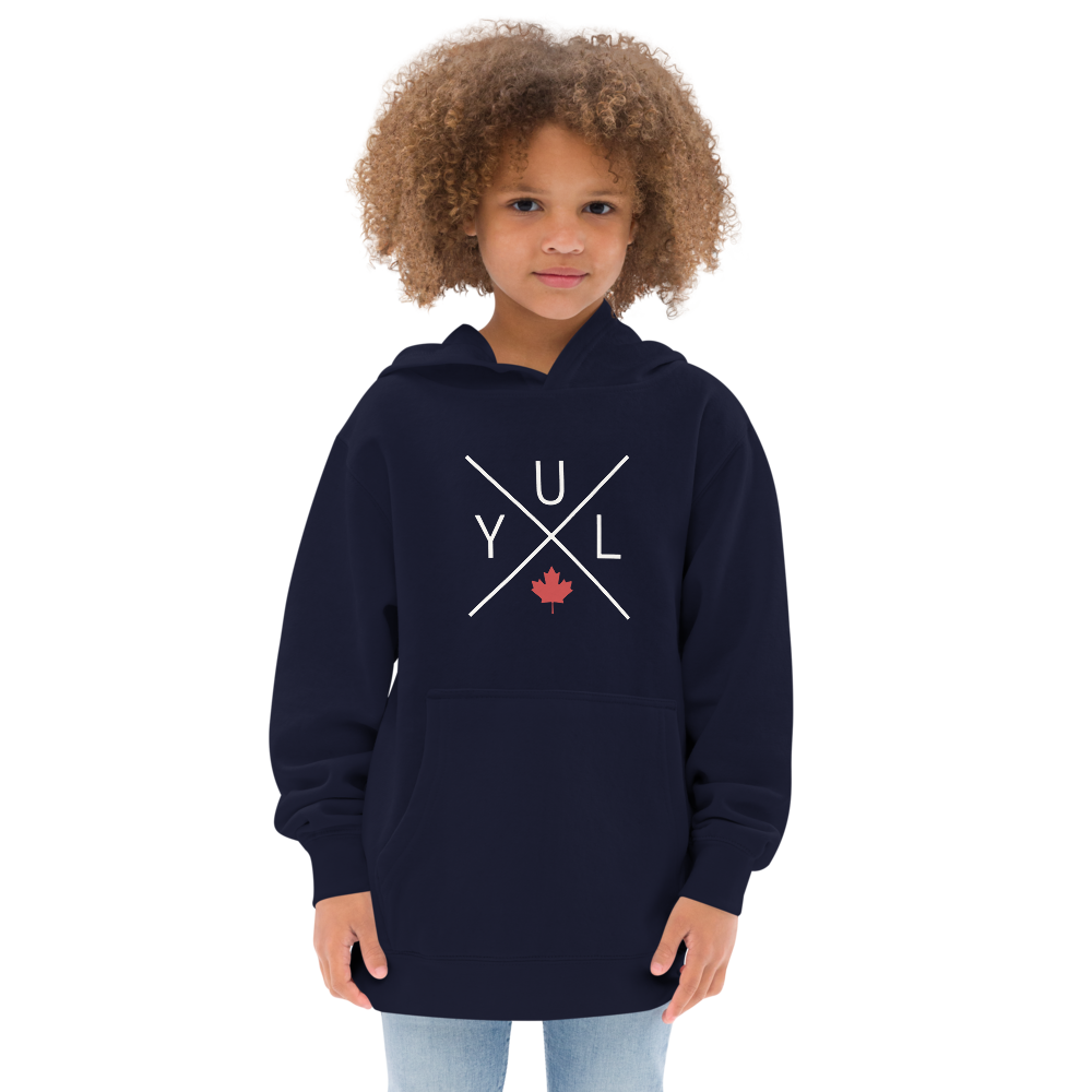 Maple Leaf Kid's Hoodie • YUL Montreal • YHM Designs - Image 03