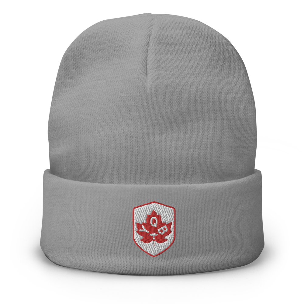 Maple Leaf Cuffed Beanie - Red/White • YQB Quebec City • YHM Designs - Image 11