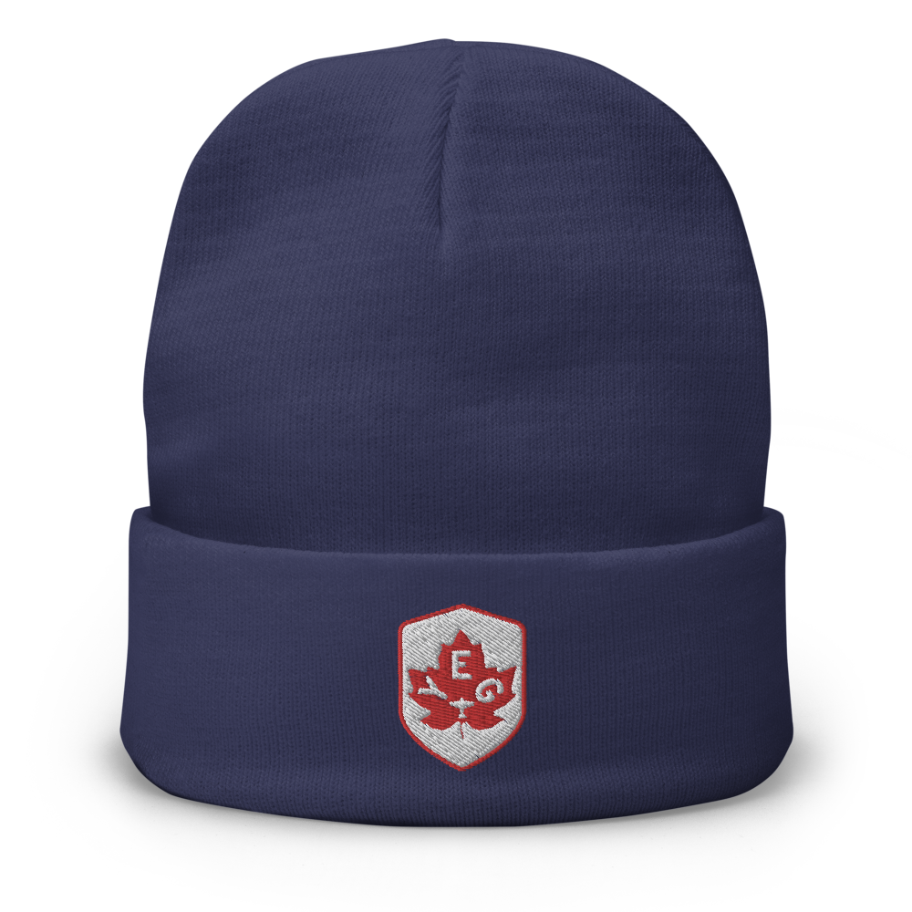 Maple Leaf Cuffed Beanie - Red/White • YEG Edmonton • YHM Designs - Image 10
