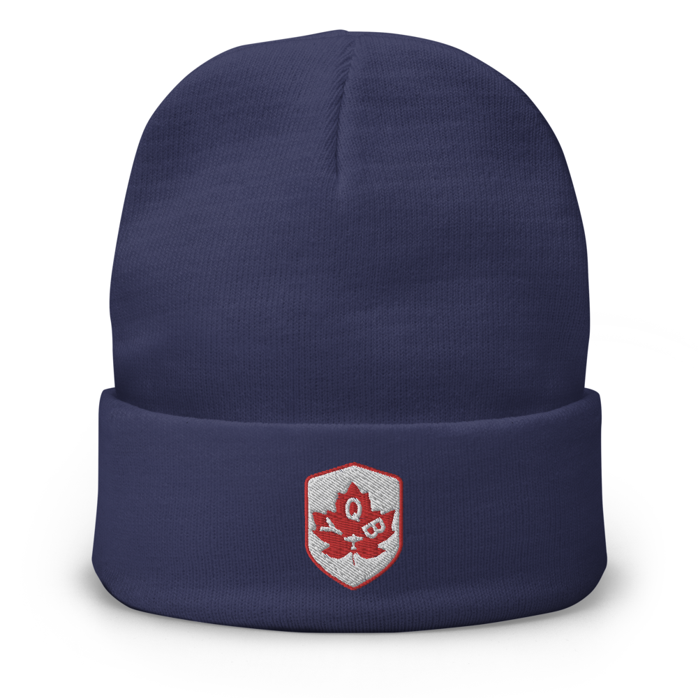 Maple Leaf Cuffed Beanie - Red/White • YQB Quebec City • YHM Designs - Image 10