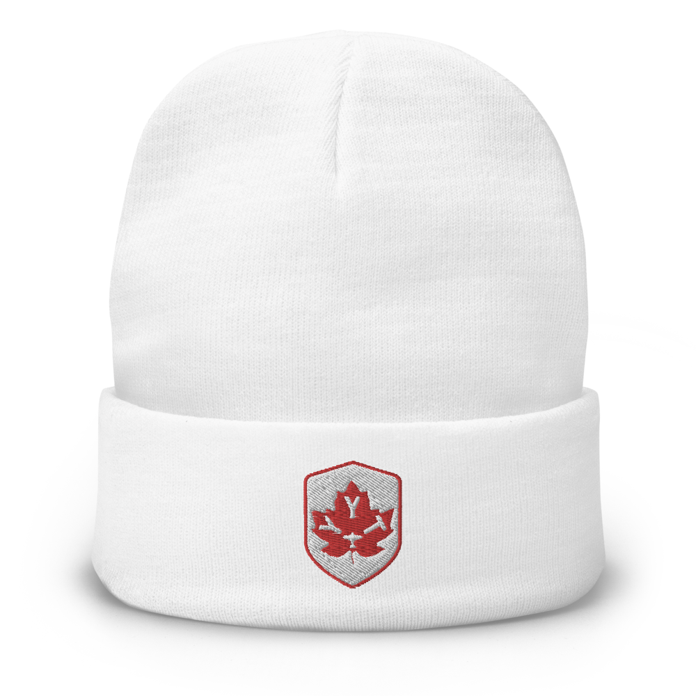 Maple Leaf Cuffed Beanie - Red/White • YYT St. John's • YHM Designs - Image 12