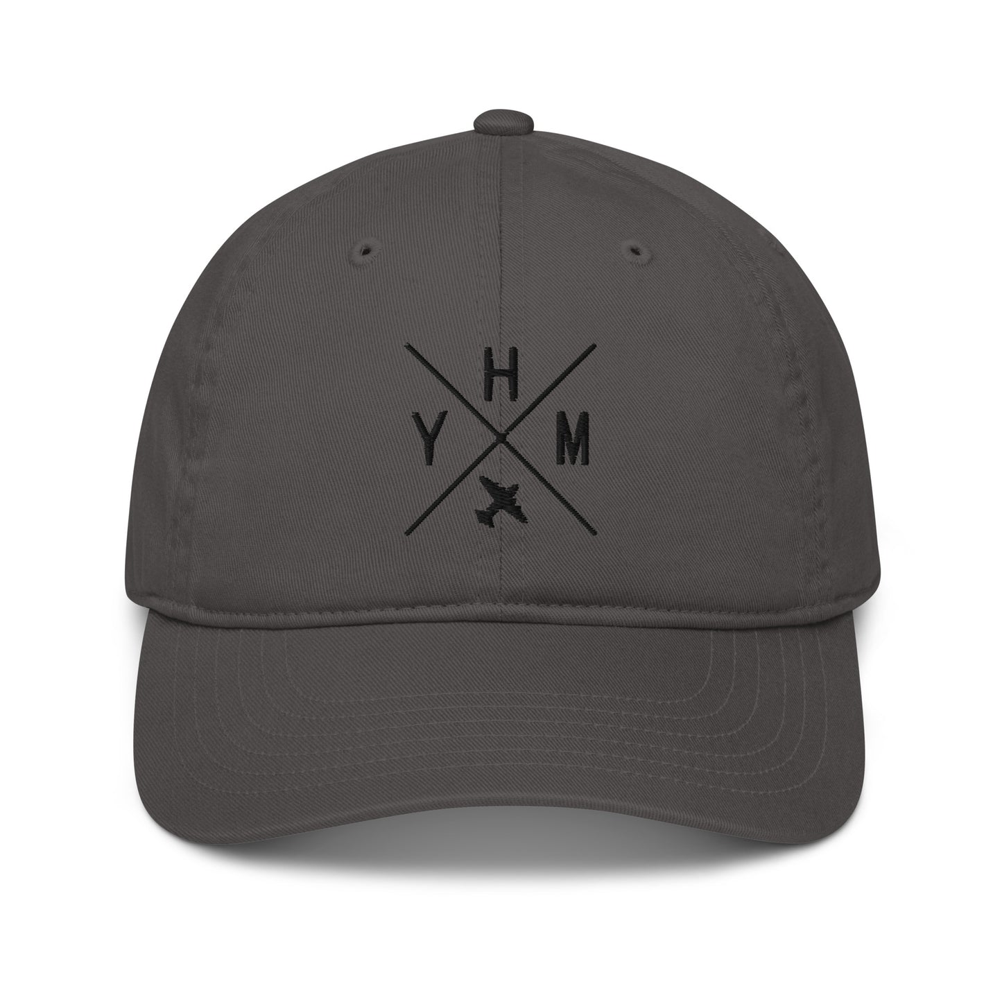 Crossed-X Organic Dad Hat • Black Embroidery