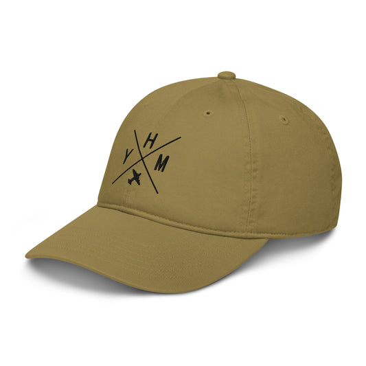 Crossed-X Organic Dad Hat • Black Embroidery