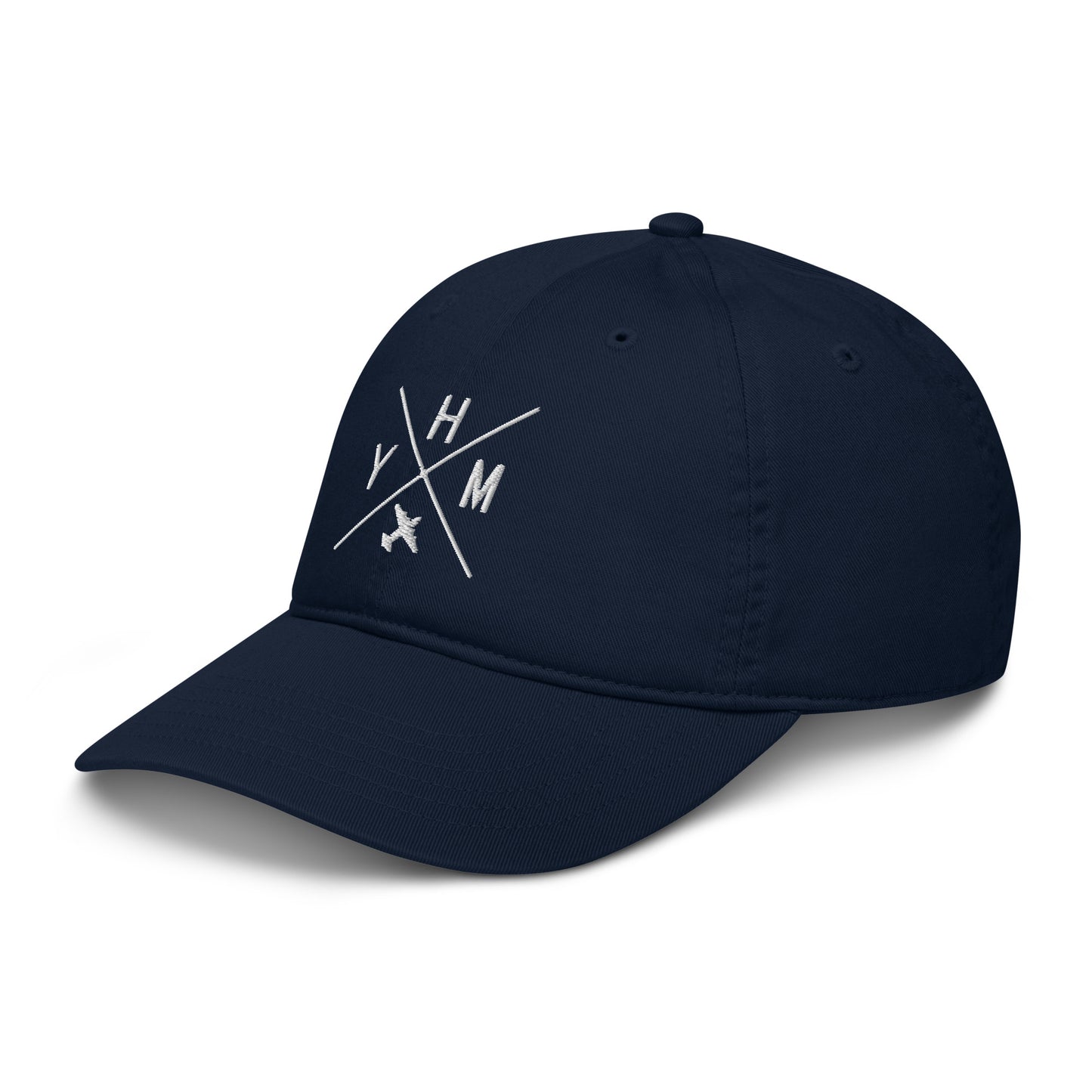 Crossed-X Organic Dad Hat • White Embroidery