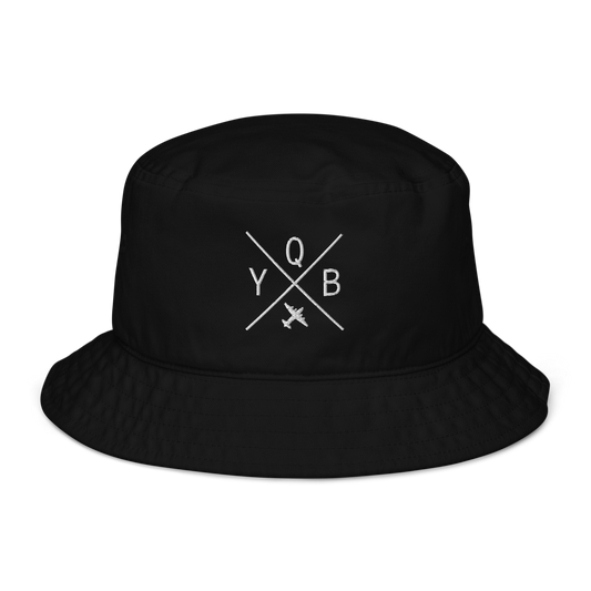 Crossed-X Organic Bucket Hat • YQB Quebec City • YHM Designs - Image 01