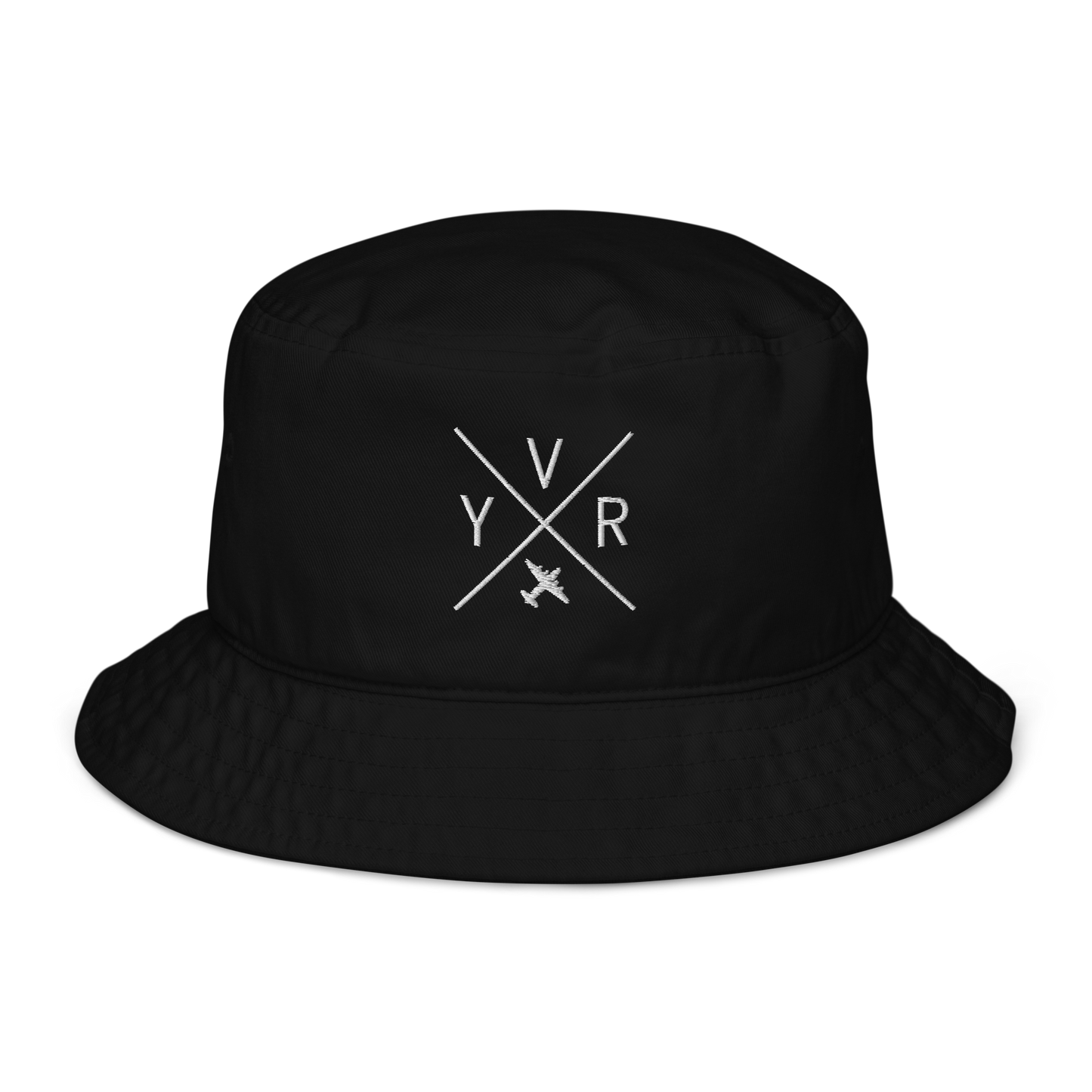 Crossed-X Organic Bucket Hat • YVR Vancouver • YHM Designs - Image 01