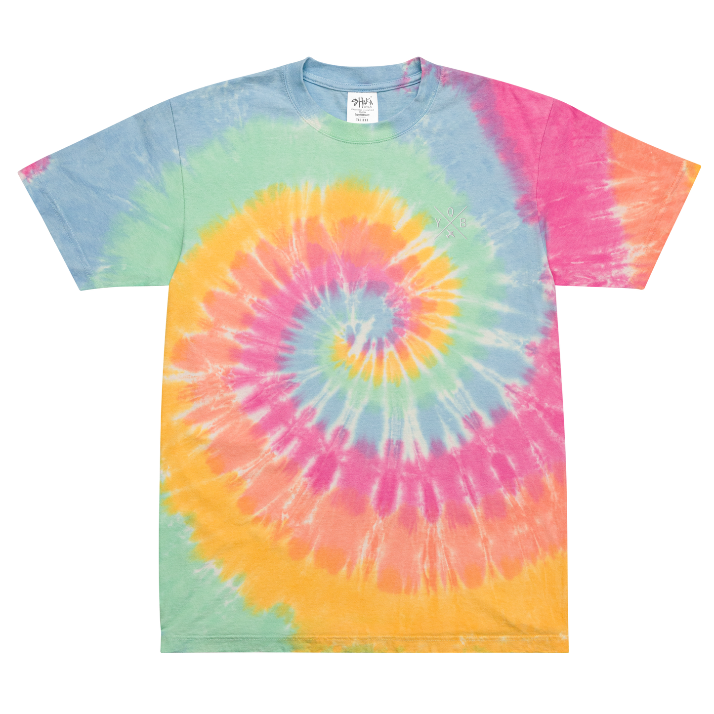 Crossed-X Oversized Tie-Dye T-Shirt • YQB Quebec City • YHM Designs - Image 02